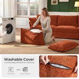 Oversized Modular Sectional Sofa, Large 9 Seater L Shaped Couch with Storage Ottoman with Reversible Chaise Deep Seat for Living Room
