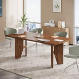 Tribesigns 5.3ft Conference Table for 4-6 People, Rectangular Conference Room Table, Large Wooden Meeting Table for Office, Brown