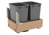 Rev-A-Shelf Double Pullout Trash Can w/Soft-Close Slides, 14.5" Min Opening
