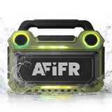 AFIFR Outdoor Bluetooth Speaker, 160W Loud Bass! Rugged, IP67 Waterproof, 24H Playtime with Lights, Wireless TWS Pairing Portable Speakers for Party, Outsides, Travel, Beach, Garage (Jungle Moss)