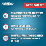 Flowtron Portable Indoor Fly Trap| Electric Insect Killer for Flies & Gnats with Dual Lure Method 30W UV Light & Pheromone Attractant | Sticky Strips, 500 Sq Ft for House & Restaurants