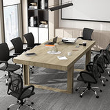 Conference Table for 6-8 People, Large Rectangular Meeting Table, Modern Seminar Table for Office Meeting Conference Room