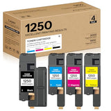 High Yield Toner Cartridge 4-Pack Compatible Replacement for C1760nw C1765nf C1765nfw 1250 1250c 1350cnw 1355cn 1355cnw Printer