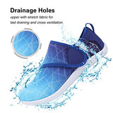 Lisdwde Womens and Mens Water Shoes Breathable Quick Dry Soft Barefoot Aqua Socks for Pool Swimming Beach Sand Diving Walking Grad Blue Size 7.5-8.5 Women/6-7 Men