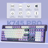 Redragon K745 PRO Wireless Gasket RGB Gaming Keyboard, 108 Keys Mechanical Keyboard w/Extra 4 Hotkeys