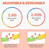 Phobby Weighted Exercise Hoop for Adults, 2.8lbs Adjustable Fitness Hoop, Detachable Hoops with Resistance Band, Headband & Jump Rope