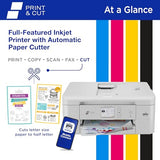 Wireless All-in-One Color Inkjet Printer with Auto Paper Cutter, Scanner, Copier and Fax for Home Office