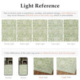 WondRg 2x6 Green Washable Runner Rug for Kitchen Hallway Neutral Floral Soft Non Slip Rug Low Pile Distressed Carpet for Bathroom Bedroom Indoor Nursery