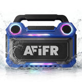 AFIFR Outdoor Bluetooth Speaker, 160W Loud Bass! Rugged, IP67 Waterproof, 24H Playtime with Lights, Wireless TWS Pairing Portable Speakers for Party, Outsides, Travel, Beach, Garage(Tide Blue)