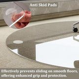 46 inch Heavy Duty Round Hard Floor Mat for Office Desk, Rolling Chair Mat for Carpet & Hardwood Floor