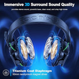 PC, Laptop, Mac & Switch, Dual Low-Latency 2.4GHz USB/Type-C & BT 5.4, ENC Noise-Canceling Mic, 3D Stereo Sound
