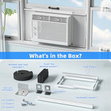 Antarctic Star 5,000 BTU Small Window Air Conditioner Unit Cool Up to 150 Sq.ft, Window AC Unit with Cool and Fan Mode, Quiet Operation, Adjustable Window Fit, Intuitive Mechanical Controls, White