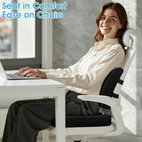 CushZone Seat Cushion, Lumbar Support Pillow with Adjustable Strap-Chair Cushions for Sciatica Pain Relief