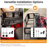 ORCISH Heavy Duty ATV Rear Drop Cargo Basket, 14" W x 40" L x 12.5" H Steel Mesh Rack with Mounting Kit, Universal ATV/UTV Storage Basket for Gear, Camping, Hunting, and Outdoor Use