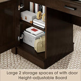Large Executive Desk with Roman Column Design, for Boss Office Home Office 3 Drawers incl. File Drawer