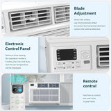 Antarctic Star 8,000 BTU Air Conditioner Winodw Unit Cools up to 350 Sq. Ft. with 7 Modes, Ultra-quiet Window AC, White