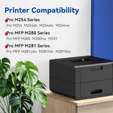 202X Toner Cartridge Compatible for HP CF500X 202A M281fdw M254dw 4-Pack