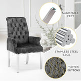AODCHR Upholstered Velvet Accent Dining Chair, Elegant Tufted Dining Room