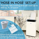 Whynter ARC-1230WN 14,000 BTU (12,000 BTU SACC) NEX Inverter Dual Hose Cooling Portable Air Conditioner, Dehumidifier, and Fan with Smart Wi-Fi, Up to 600 sq ft in White