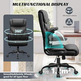 HeroSet Office Chair, Ergonomic Big and Tall Computer Desk Chairs, Executive Breathable Leather Chair with Adjustable Flip-up Armrests