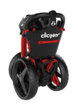 Clicgear Model 4.0 Golf Push Cart, 3-Wheel Foldable Walking Golf Cart (Red) Clicgear