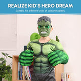 neexan Incredible superhero toys for superhero birthday party superhero hand, soft plush kids superhero gloves, Christmas, party gifts(Green)