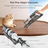 Candy Cordless Vacuum Cleaner,45Mins Vacuum Cleaners for Home,Stick Vacuum,Strong Suction,Removeable Battery,Anti-Tangle,One Click Clean,Lightweight