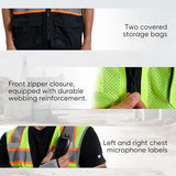 SRsafety High Visibility Vest, Security Vest with 9 Pockets,Mesh Safety Vest for Construction Workers Sanitation Workers
