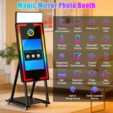 Mirror Photo Booth Touch Screen with Printer,45" Photo Mirror Booth with 22" Touch Screen Built