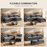 Amada 110.6" Modular Sectional Sofa, U Shaped Cloud Sectional Couch