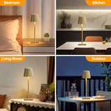 4 Pack Cordless Table Lamp,6000mAh Rechargeable Battery Operated Desk Lamp,Two Adjustable Heights