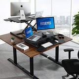 Height Adjustable Standing Desk 32” Wide Sit to Stand Converter Stand Up Desk