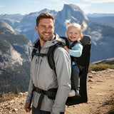 WIPHA Baby Backpack Carrier - Ergonomic Child Carrier Hiking with Sun Canopy, Safe Toddler Hiking Backpack Carrier with Large Storage Space&Insulated Pocket, Adjustable Padded Child Seat, Black