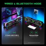 Speakers for Desktop, Dynamic Multi-Layer RGB Lighting Gaming PC Speaker with Deep Bass