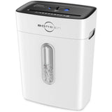 White Shredders for Home Office, 10-Sheet Cross Cut Paper Shredder for Home Use, P-4 Security Level, Small Quiet Credit Card Shredders for Office with Jam Proof System, 4 Gallons Bin (S3201-W) BONSEN