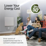 EconoHome Convection Wall Heater with Thermostat - 400W Electric Wall Mounted Space Heater Panel - Updated Model, 120V - Heats Rooms up to 120 Sq Ft