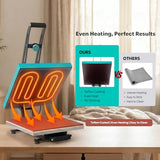 16x24 Inch Heat Press Machine,Semi-Auto Open T-Shirt Press with Slide-Out Drawer