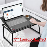 Plus XL Adjustable Laptop Desk with Light, USB Port, iPad Holder, Drawer Storage - Larger 23.6IN Adjustable Lap Desk for Bed