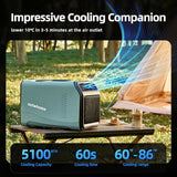 OUTOHOME Portable Air Conditioner 5100 BTU, 110V Quiet Cooling AC with Fan, 24 Hour Timer, 4-in-1 Unit for Small Rooms, Tent, RV & Home Use