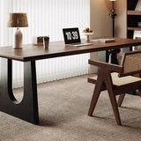 BGGJJ Computer Desk Solid Wood Walnut Color Simple Furniture, Suitable for Home Study Boss Office