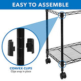 Mount-It! Rolling File Cart with Locking Casters, Mobile Filing Cabinet for Letter and Legal Size Folders