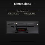 Scroll Katana, 1045 Carbon Steel Hand Forged Full Tang Japanese Sword