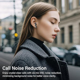 Hybrid Active Noise Canceling Wireless Earbuds, 6 Mics ENC Clear Call Ear Buds