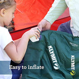 Klymit Static V Inflatable Sleeping Pad for Camping, Lightweight Hiking and Backpacking Air Bed, 2.5 Inch Thick, Short, Green