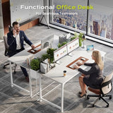 PRAISUN 55 Inch Computer Desk, Home Office Desk with Spacious Desktop, Modern Gaming Desk, Writing Study Table for Bedroom, Small Spaces