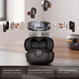 Rulbovs Wireless Earbuds Bluetooth 6.0, Bass Stereo Sound with ENC Noise Cancelling Mic, LED Power Display, IP7 Waterproof, 60H Playtime, Ergonomic in-Ear Earphones for Phone Sport Laptop-Blue/Orange