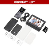 Video Doorbell with Monitor - Video Intercom System with 4.3 Inch 1080P HD Monitor 2.4G Module Connection, No APP and Subscription Fees, Two-Way Audio, Comes with an 8GB Memory Card Card Night Vision