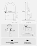 AJO BEND Touchless Kitchen Sink Faucet with Pull Down Sprayer, Motion Sensor Touch on Faucets for Kitchen Sink, 360° Swivel Spout, Brushed Nickel