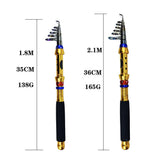 TEDILUVI Fishing Rod Short Sea Wheel Set Luya Gear with Bag