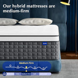 King Size Mattress, 14" Hybrid Mattresses Medium Firm King Mattress in a Box
